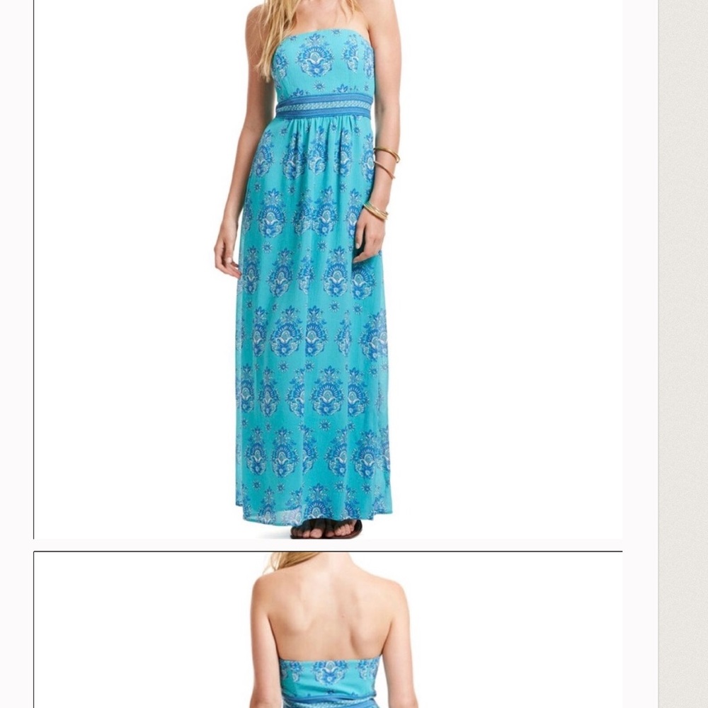Vineyard Vines Blue Floral Maxi Dress